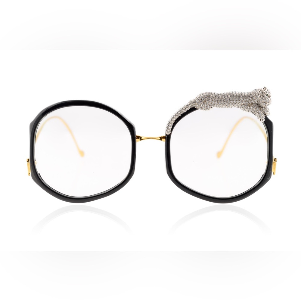 Anna Karin Karlsson Rose et le Reve Optical Eyeglasses Tiger Panther Crystal